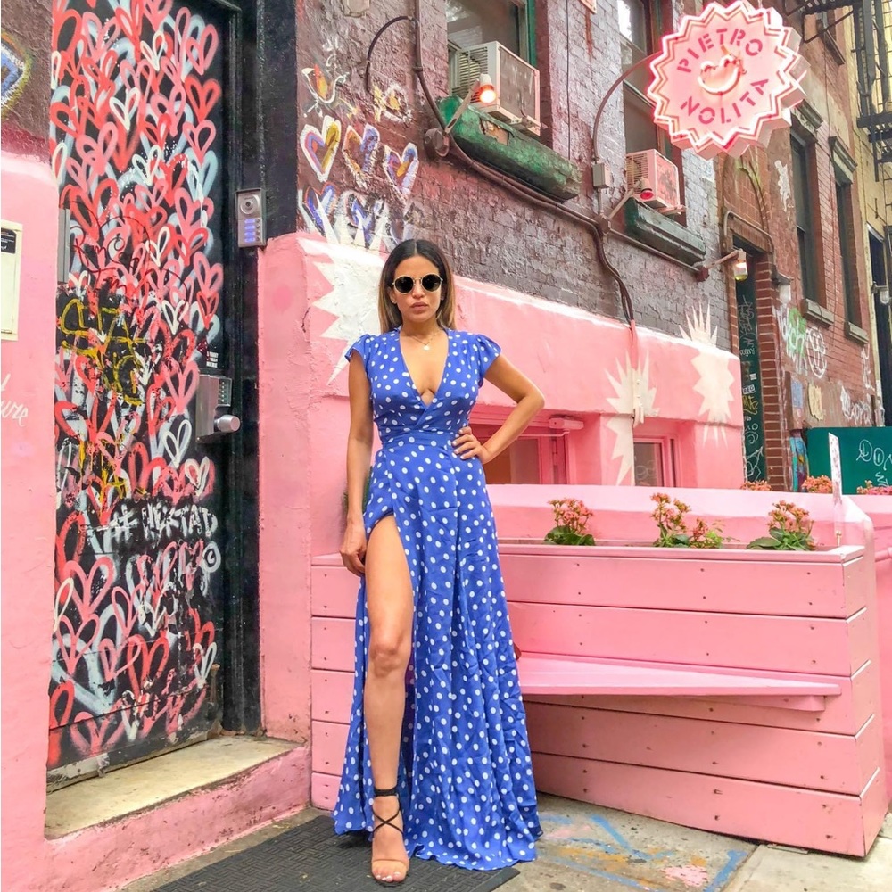Tularosa, Dress, Maxi, Polka Dots, revolve